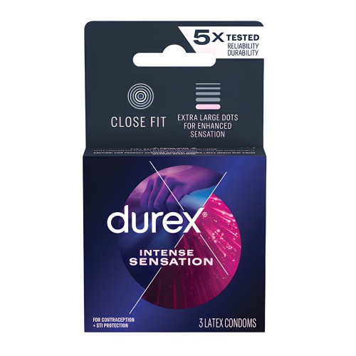 Durex Intense Sensation Condoms - Box of 3