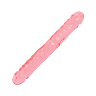 Crystal Jellies 12" Jr. Double Dong - Pink