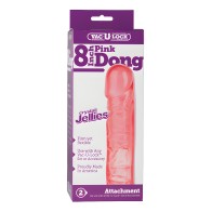 Vac-U-Lock 8" Crystal Jellie - Rosa