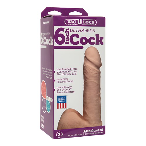 Vac-U-Lock 6" Pene ULTRASKYN - Blanco