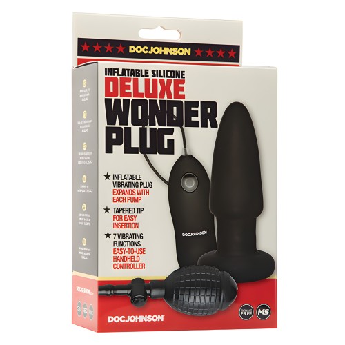 Deluxe Wonder Plug Inflatable Vibrating Butt Plug - Multi Speed