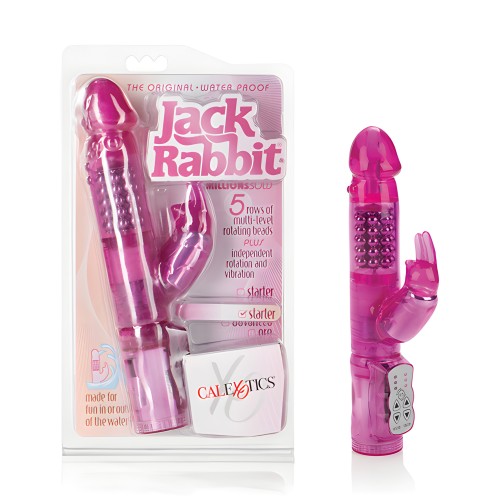 Vibrador Impermeable Conejito Jack con Perlas Flotantes