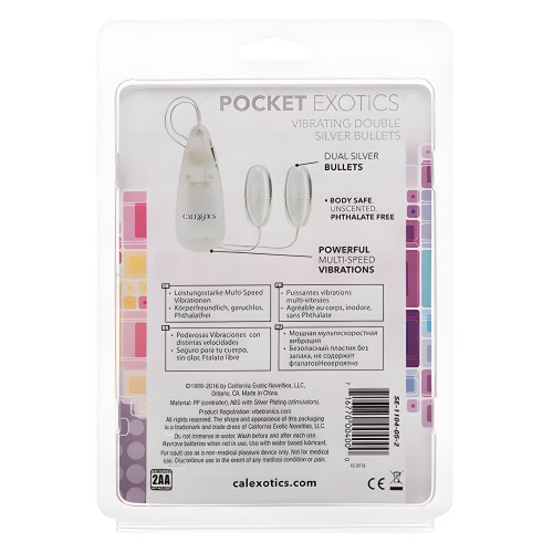 Doble Bala Plateada Pocket Exotics