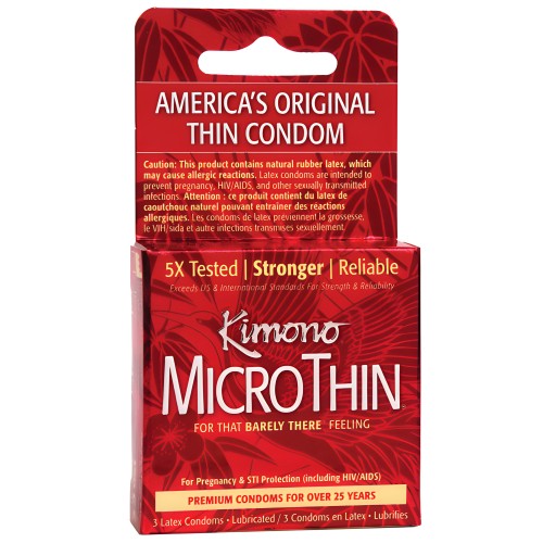 Condones Kimono Micro Thin - Caja de 3