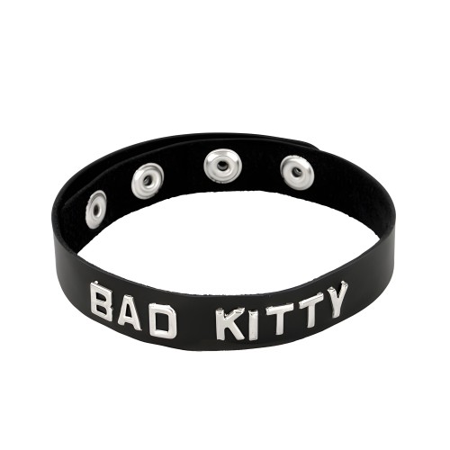 Collar de Cuero BAD KITTY Spartacus - Negro