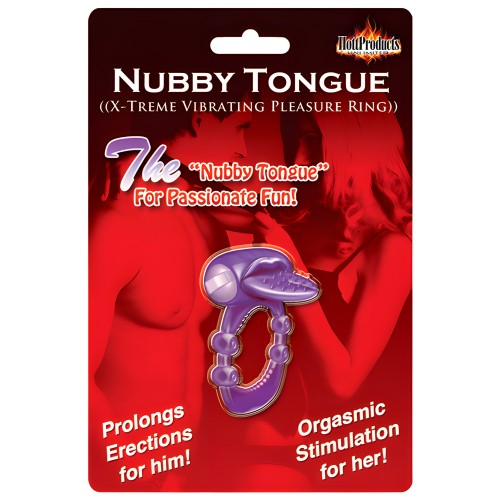 Anillo Vibrador Nubby Tongue X-Treme - Púrpura
