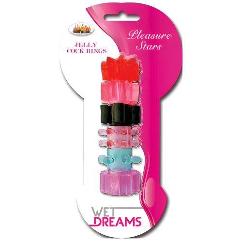 Anillos de Gel Placer Stars de Wet Dreams - Paquete de 6