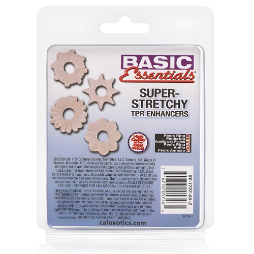 Basic Essentials Rings Clear Set of 4