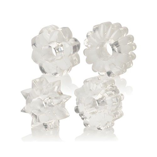 Basic Essentials Rings Clear Set of 4