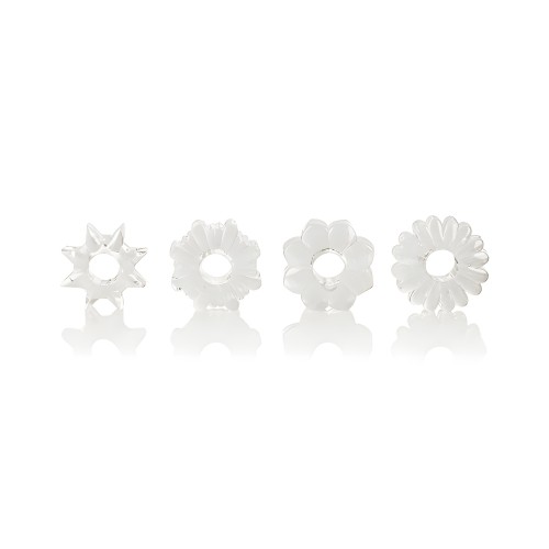 Basic Essentials Rings Clear Set of 4