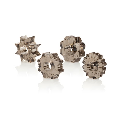 Basic Essentials Rings - Smoke Set of 4