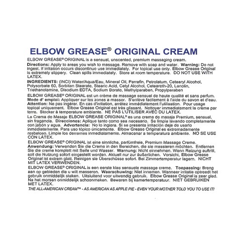 Elbow Grease Original Cream - Classic Pleasure