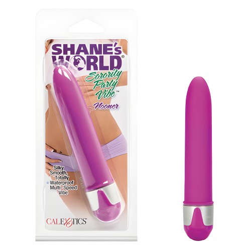 Vibrador de Fiesta Sororidad Nooner de Shane - Púrpura