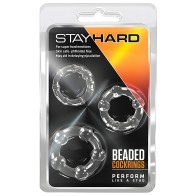 Anillos Cock Beaded Stay Hard - Transparente