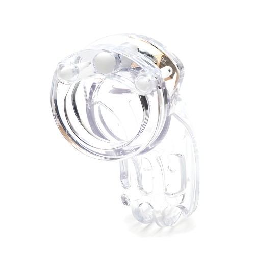 The Curve 3 3/4" Curved Cock Cage & Lock Set - Clear