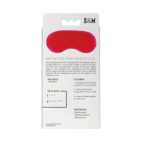 Antifaz de Satén Sex & Mischief - Rosa Fucsia