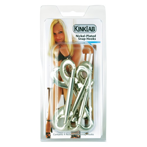 KinkLab Nickel Plated Snap Hooks Pack of 4
