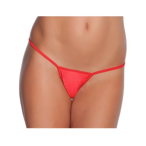 G-String Bajo de Lycra - Rojo