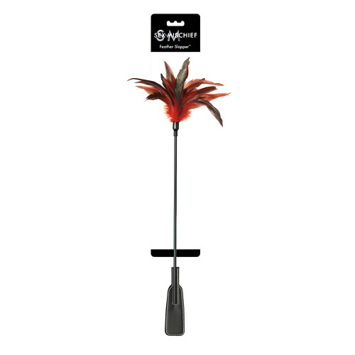 Sex & Mischief Feather Slapper - Red/Black
