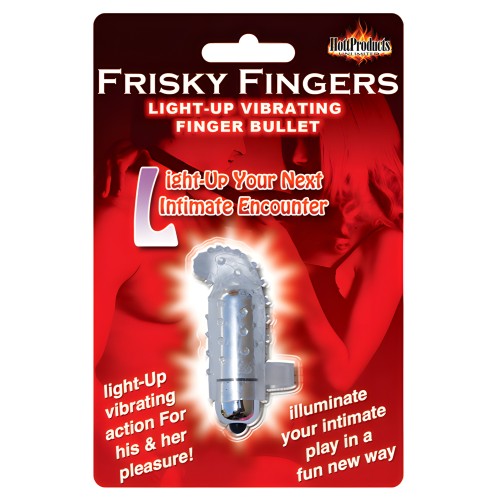 Frisky Finger Balín Vibrante Iluminado - Transparente