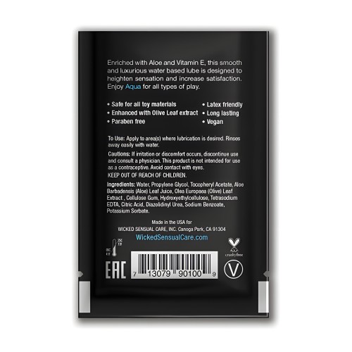 Wicked Sensual Care Aqua Waterbased Lubricant