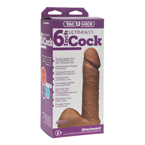 Vac-U-Lock 6" Adjunto Cock ULTRASKYN - Marrón