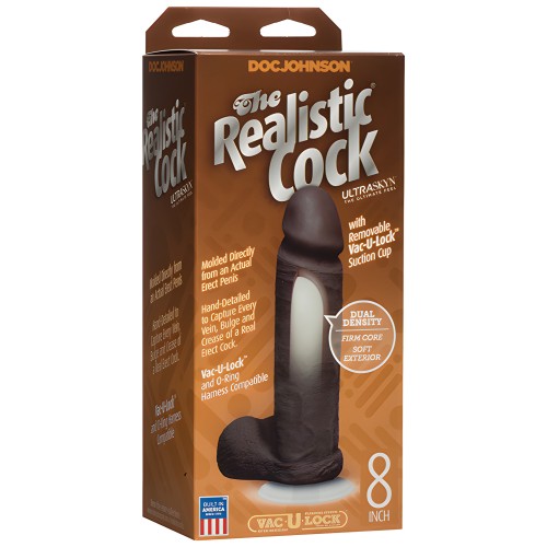 Pene ULTRASKYN Realista de 8" - Marrón