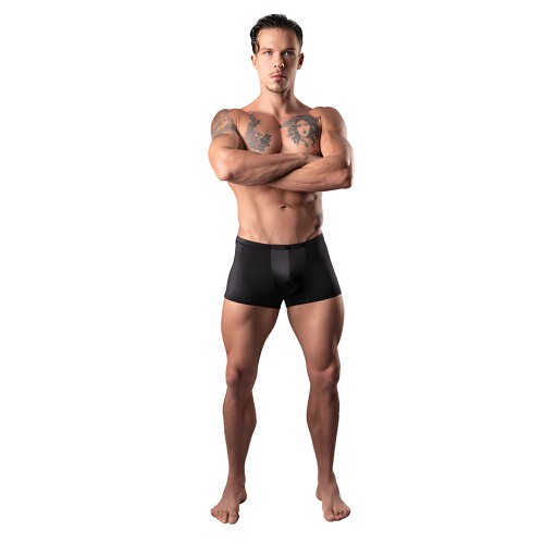 Boxer Satin Lycra Masculino - Negro Mediano