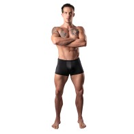 Boxer Satin Lycra Masculino - Negro Mediano