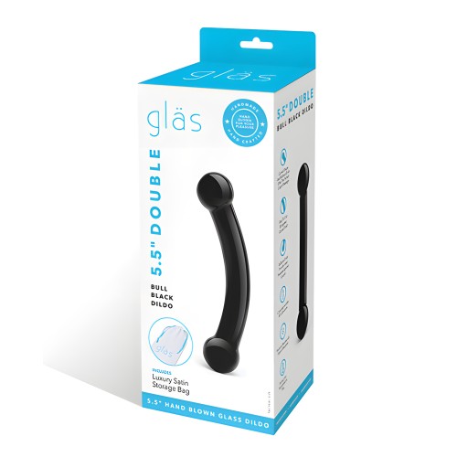 Dildo de Vidrio Double Bull - Negro