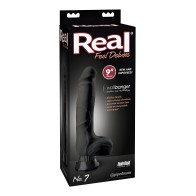 Vibrador Real Feel Deluxe No. 7 de 9" Impermeable Negro