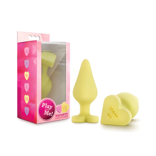 Blush Play With Me Naughty Heart Plug - Yellow