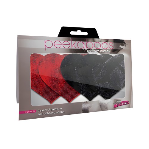 Corazones Stolen Kisses - Rojo y Negro