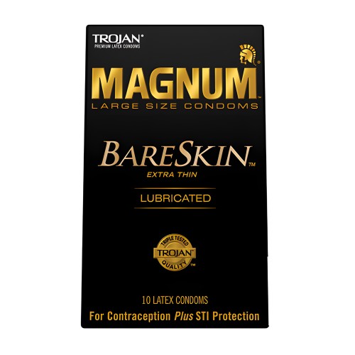 Trojan Magnum Bareskin Condones - Caja de 10