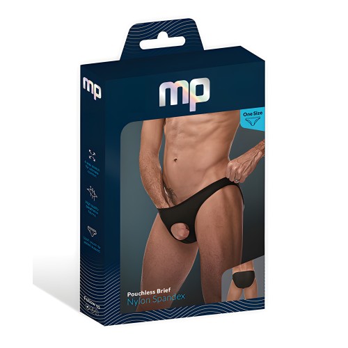 Briefs Sin Bolsa de Nylon Spandex Male Power Negros O/S