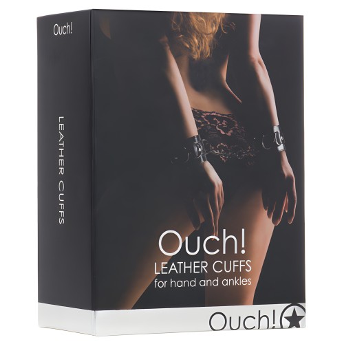 Shots Ouch Leather Cuffs - Black