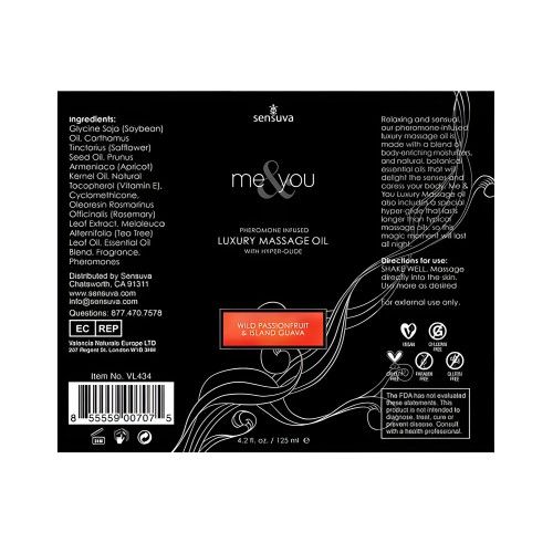 Aceite de Masaje Sensuva Me & You - Pasión Isleña