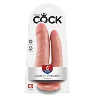 Dildo de Doble Penetración King Cock - Flesh