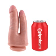 Dildo de Doble Penetración King Cock - Flesh