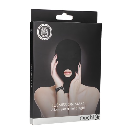 Máscara de Sumisión Ouch - Negra
