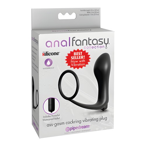 Anal Fantasy Collection Ass Gasm Vibrating Plug w/Cockring