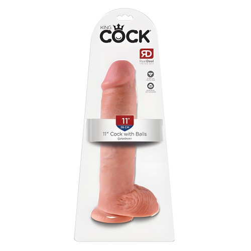 King Cock 11" Cock with Balls - Flesh