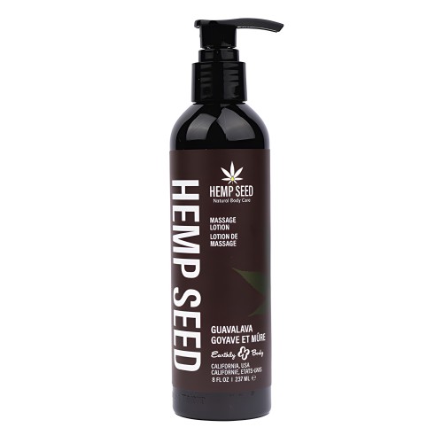 Earthly Body Hemp Seed Massage Lotion - 8 oz Guavalava