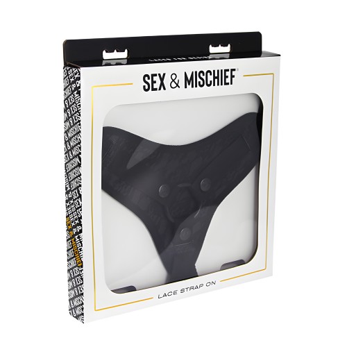 Arnés de Encaje Sincerely - Negro