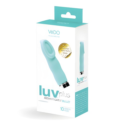 VeDO Luv Plus Rechargeable Vibe - Tease Me Turquoise