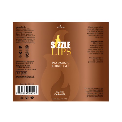 Sizzle Lips Warming Gel - 4.2 oz Salted Caramel