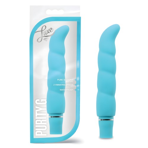 Blush Luxe Purity G Silicone Vibrator Aqua