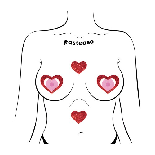 Pastease Corazones Glitter Peek a Boob