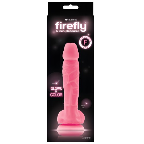 Dildo de Silicona de 5" Brillante - Rosa