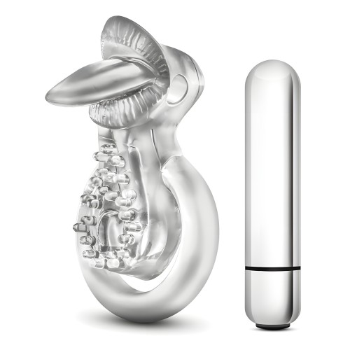 Blush Stay Hard Anillo Vibrador de Lengua - Claro